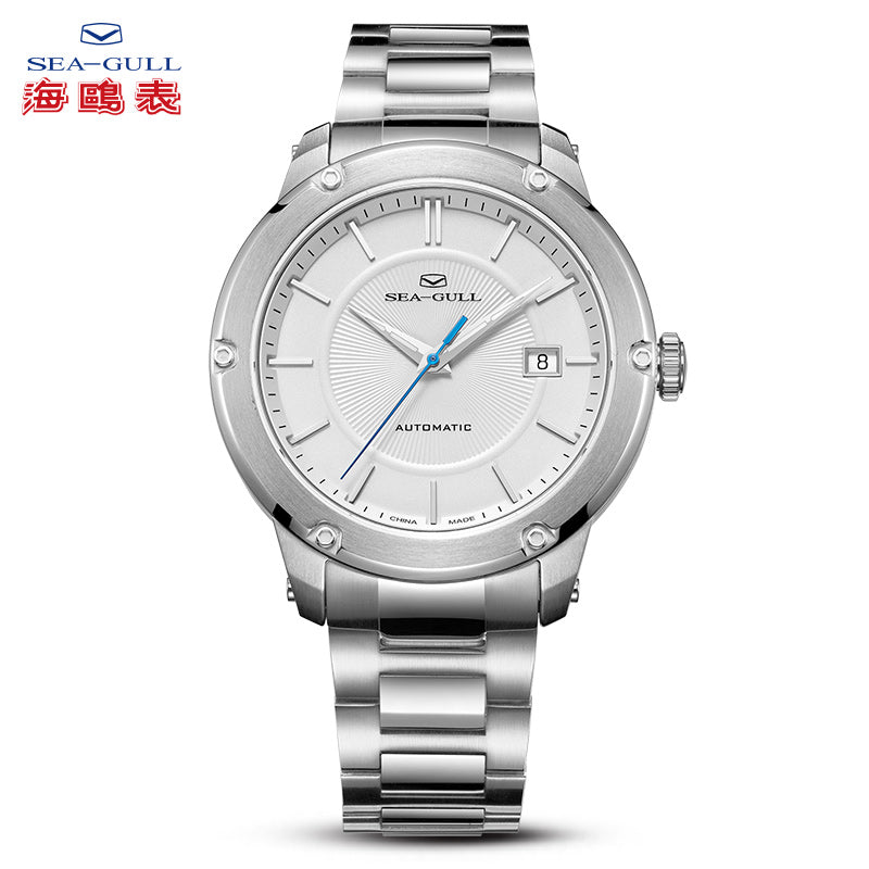 Seagull Fashion Casual Auto Date 5ATM Exhibition Back ST2130 Movement Automatic Men's Watch 816.12.1021