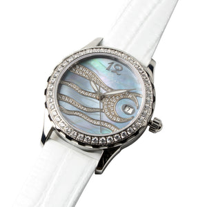 Seagull Rhinestones Bezel Mother of Pearl Dial Women Automatic Watch 719.762L