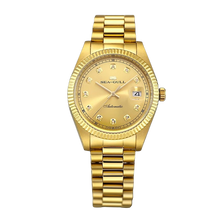 Load image into Gallery viewer, Seagull 18K Gold Logo Diamond Hour 100m WR 39mm Men&#39;s Automatic Watch 510.85.7055V