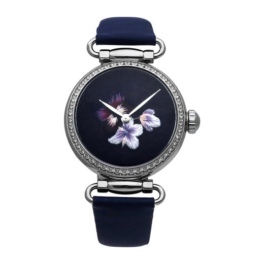 Seagull Elegant Chinoiserie Embroidery Diamond Retro Self Wind Automatic Women's Watch 713.95.8106L