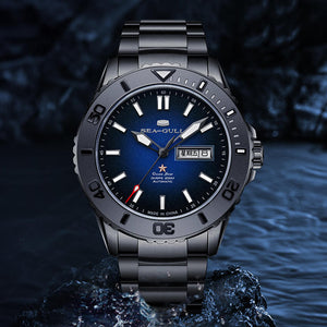Seagull Dual Calendar Ceramic Bezel 44mm Ocean Star Automatic Diving Watch 1047