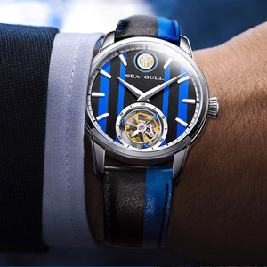 Seagull x F.C. Internazionale MilanoTourbillon 41mm Limited Edition Manual Mechanical Watch 819.92.7110