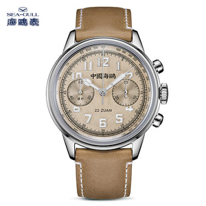 2023 New Seagull Warpath Series 40mm Multi Function Manual Pilot Chronograph Watch 819.13.2023