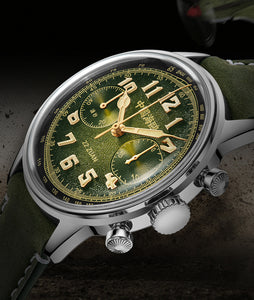 2023 New Seagull Warpath Series 40mm Multi Function Manual Pilot Chronograph Watch 819.13.2023