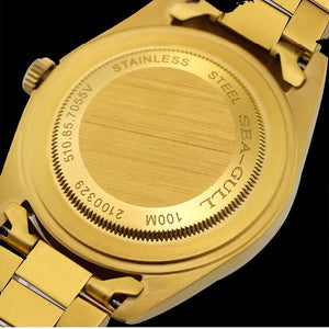 Seagull 18K Gold Logo Diamond Hour 100m WR 39mm Men's Automatic Watch 510.85.7055V
