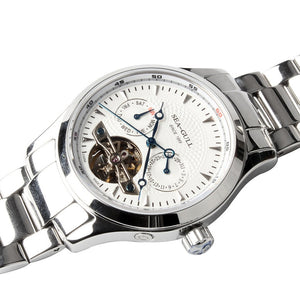 Seagull Dual Calendar 39mm Full Stainless Steel Flywheel Mechanical Automatic Watch M160S