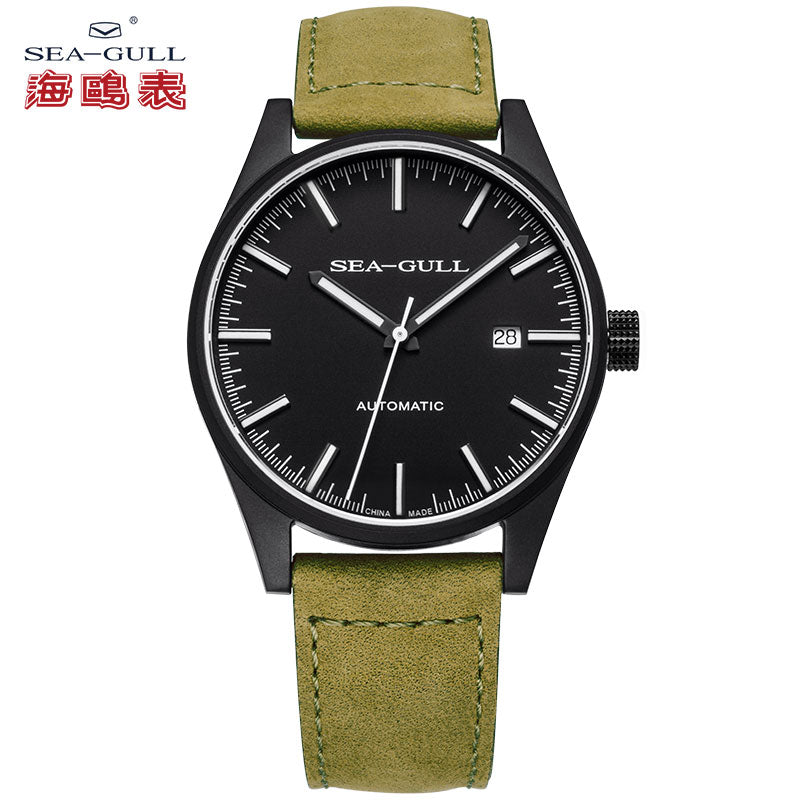 Seagull Vintage Military Wristwatch PVD Case Back 40mm Classic Luminous Hands Self Wind Automatic Watch 819.22.5121H