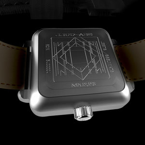 Seagull Small Square 38mm Luminous Building Minimalist Style Automatic Watch 829.23.7054