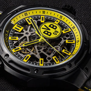 Seagull Borussia Dortmund globle limited edition self winding mechanical men's watch skeleton dial 819.92.5131H total 2588pcs