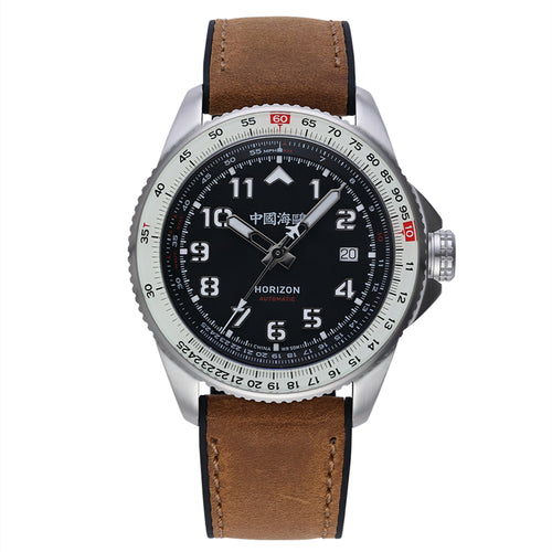 Seagull HORIZON Series Shippire Bezel Slide Ruler Pilot Men's Automatic Watch 814.27.1124