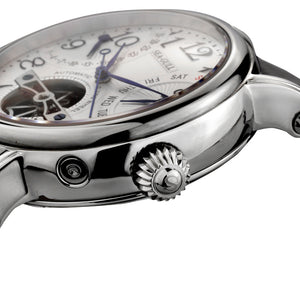 Seagull Flywheel Mechanical Watch Double Retro Day Date Automatic Men's Watch M171S Exhibition Back Blue Hands