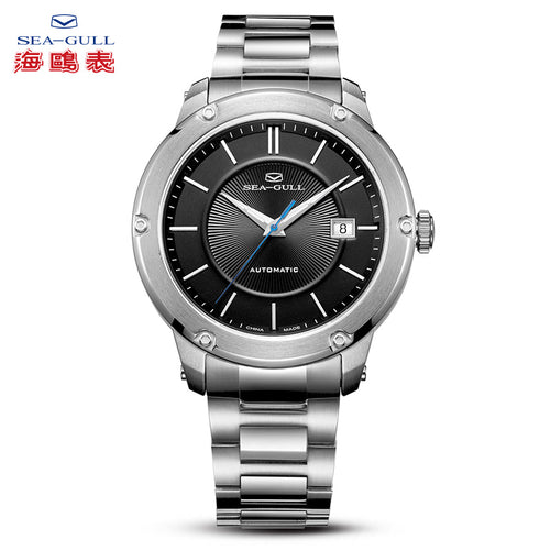 Seagull Fashion Casual Auto Date 5ATM Exhibition Back ST2130 Movement Automatic Men's Watch 816.12.1021