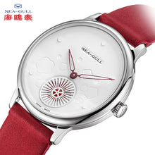 Load image into Gallery viewer, Seagull Ultra Thin 8MM Dynamic Moving Flower Dial Women&#39;s Mechanical Fashion Watch 813.96.5046L