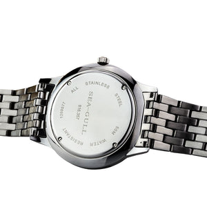 Seagull Thin 10mm Dress Mechanical Watch Auto Date Sunburst Effect Dial Automatic Self Wind Men's Watch 816.357 Movement ST18