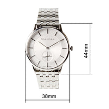 Load image into Gallery viewer, Seagull Ultra Thin 8mm Bauhaus Style Small Second Solid Case Back Sea-Gull Hand Wind Mechanical Men&#39;s Watch 816.388