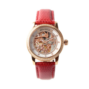 Seagull Skeleton Dial Rhinestones Gold Case Women Wristwatch Luminous Hands Lady Self Wind Automatic Watch 719.403LK
