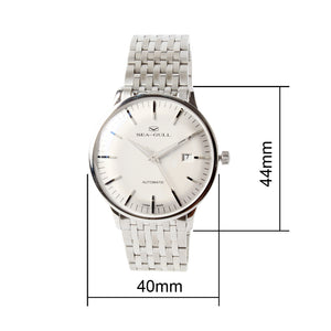 Seagull 10mm Bauhaus Style Dress Wristwatch Self Wind 40mm Automatic Watch 816.519