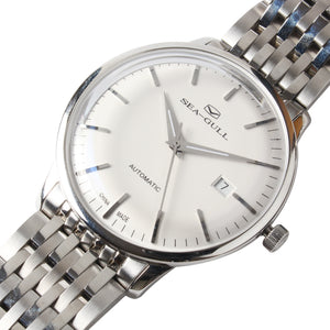 Seagull 10mm Bauhaus Style Dress Wristwatch Self Wind 40mm Automatic Watch 816.519