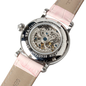 Seagull Skeleton See-Through Window Exhibition Back 38.5mm Watches white Hands Onion Crown Self Wind Automatic Watch M182SK