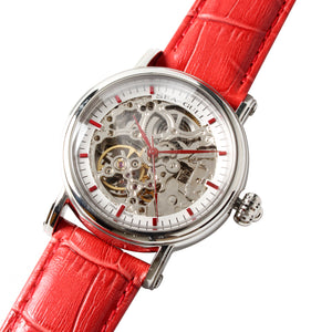 Seagull Skeleton See-Through Window Exhibition Back 38.5mm Watches white Hands Onion Crown Self Wind Automatic Watch M182SK