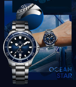 Seagull 44mm Ocean Star Pro 30Bar Waterproof Diving Swimming Automatic Watch 1210