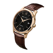 Load image into Gallery viewer, Seagull Gold Tone Black Dial Exhibition Back Automatic Men&#39;s Watch Sea-gull D519.438