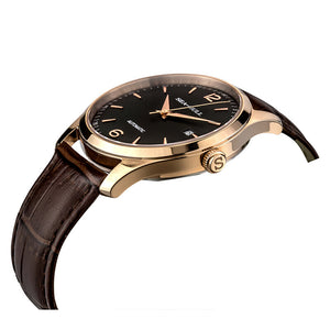 Seagull Gold Tone Black Dial Exhibition Back Automatic Men's Watch Sea-gull D519.438